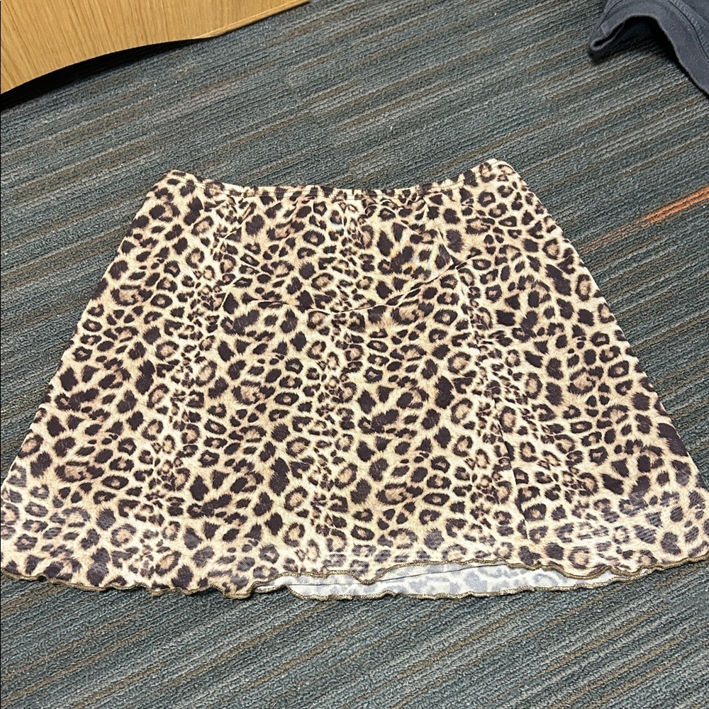 T.J.Maxx Leopard Print Mini Skirt